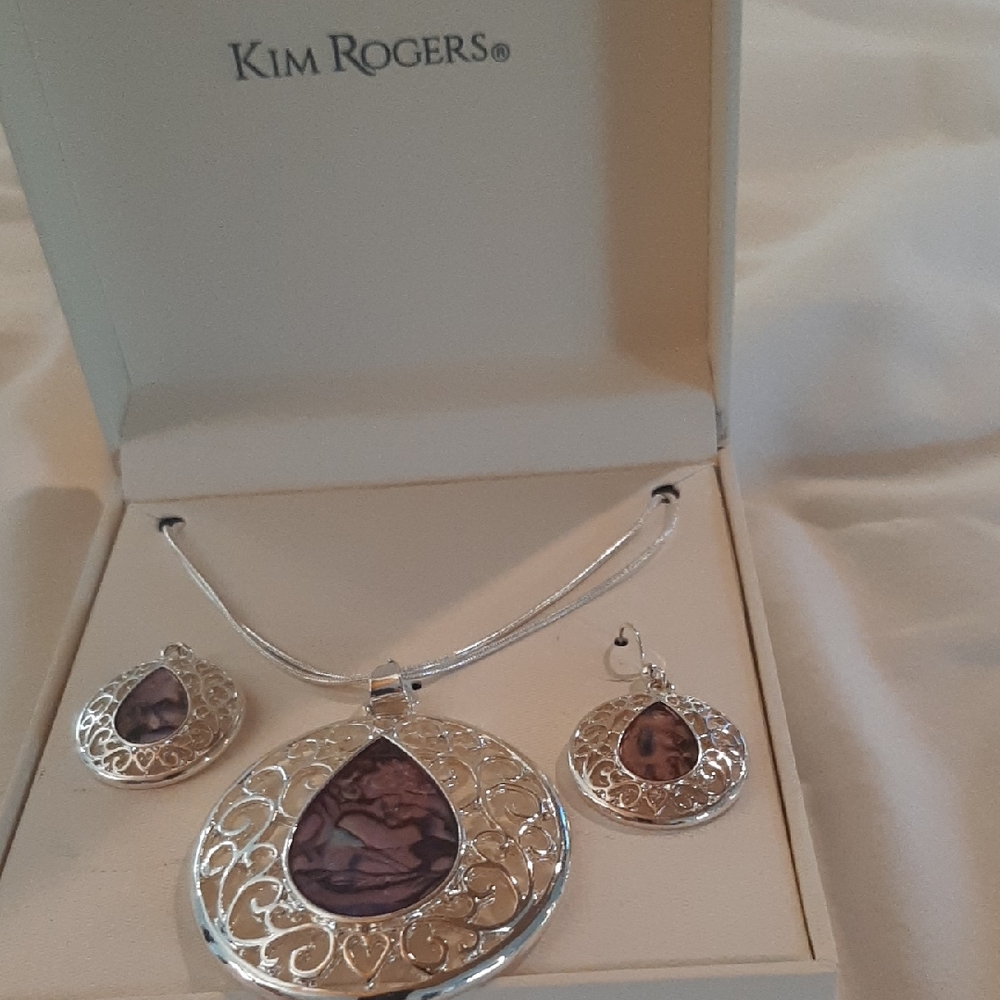 Kim Rogers Silver Necklace with Purple Accents